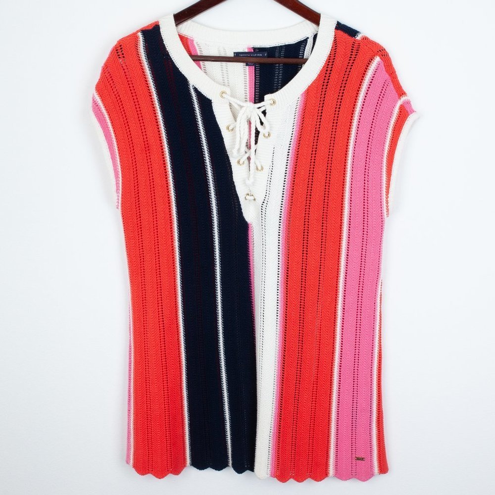 Tommy Hilfiger Striped Knit Sweater Size Medium